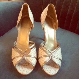 Aldo peep toe snakeskin heels. Size 11.
